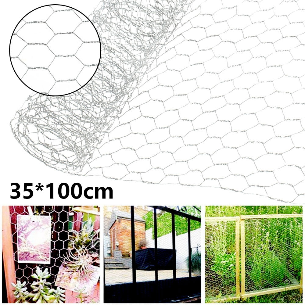 ODOMY Chicken Wire Mesh, 35 * 100cm Wire Mesh Netting Wire Garden Wire Netting Fence Wire Craft Projects and Home Decors Rabbit Netting Fencing Cages Aviary Plant Craft Projects Home Use and Gardening