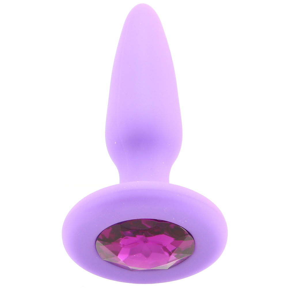 Glams Mini Purple Gem Silicone Butt Plug