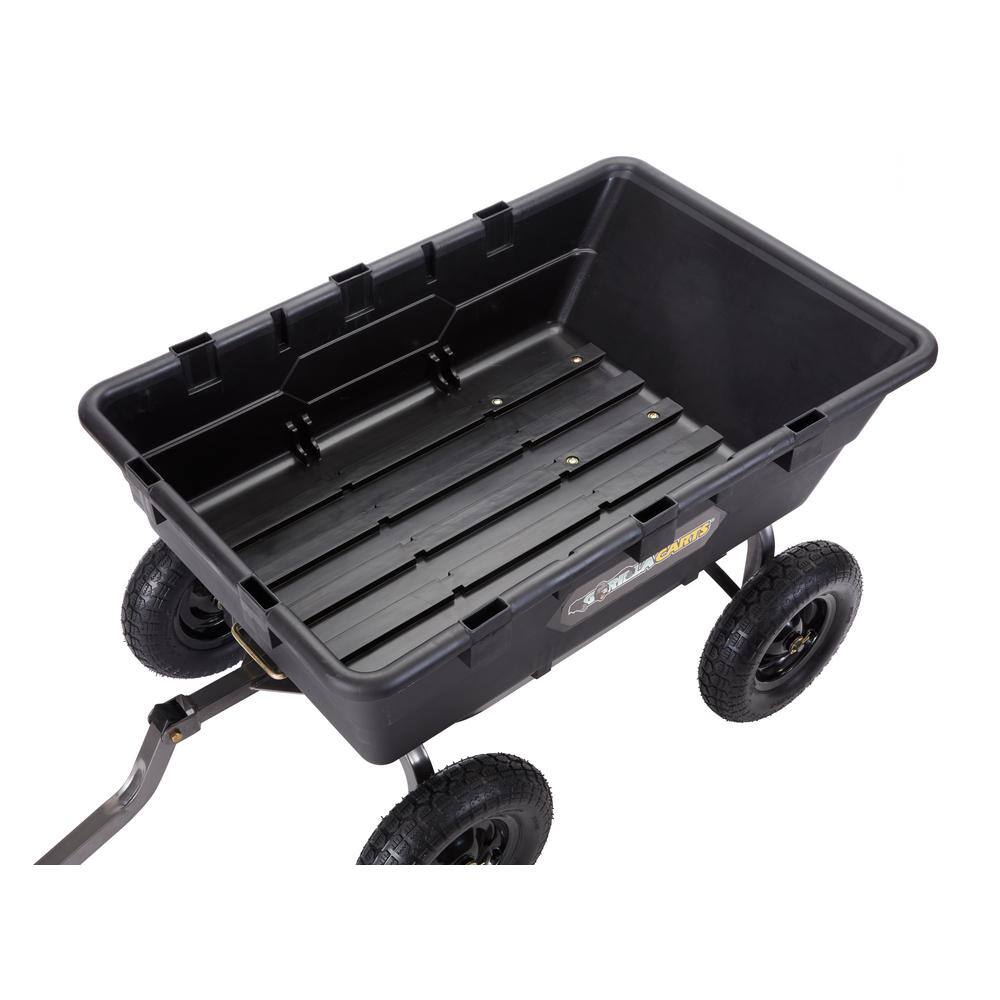 GORILLA CARTS 1500 lb. Super Heavy Duty Poly Dump Cart GOR10-16