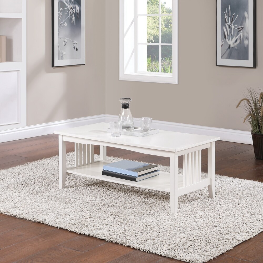 Porch   Den Clifton Mission Medium Oak Finish Coffee Table