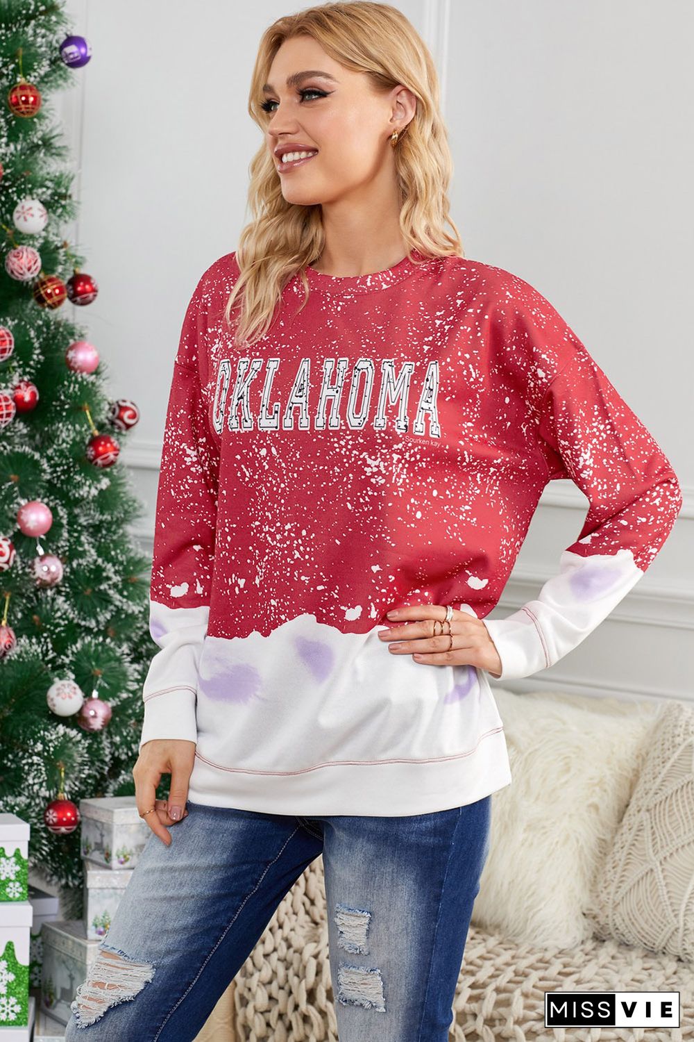 Crimson Bleached Sweatshirt