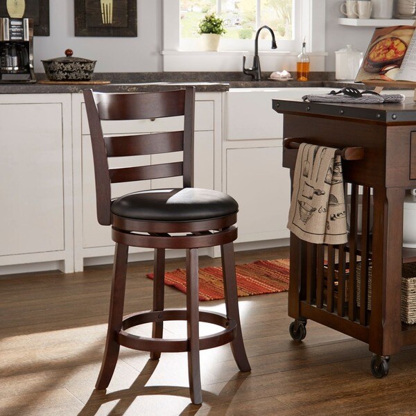 Verona Swivel High Back Counter Height Stool by iNSPIRE Q Classic