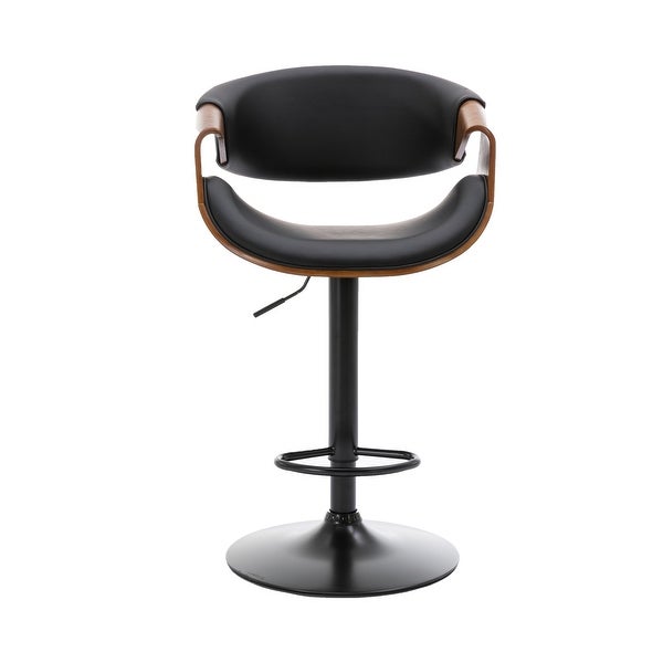 2pcs Adjustable/Swivel Bar Stool， PU Leather Upholstered Bar Chair