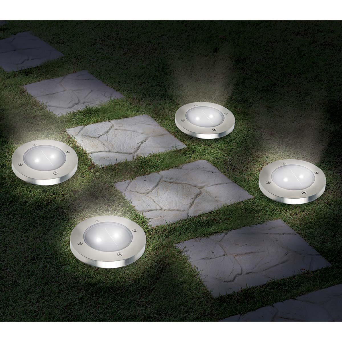 Ideaworks JB7864 Solar Pathway Garden Lights - Set of 4