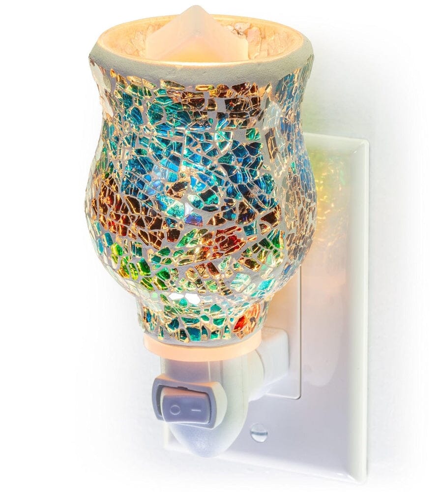 Mosaic Glass Plug-In Fragrance Wax Melt Warmer (Polychromatic)