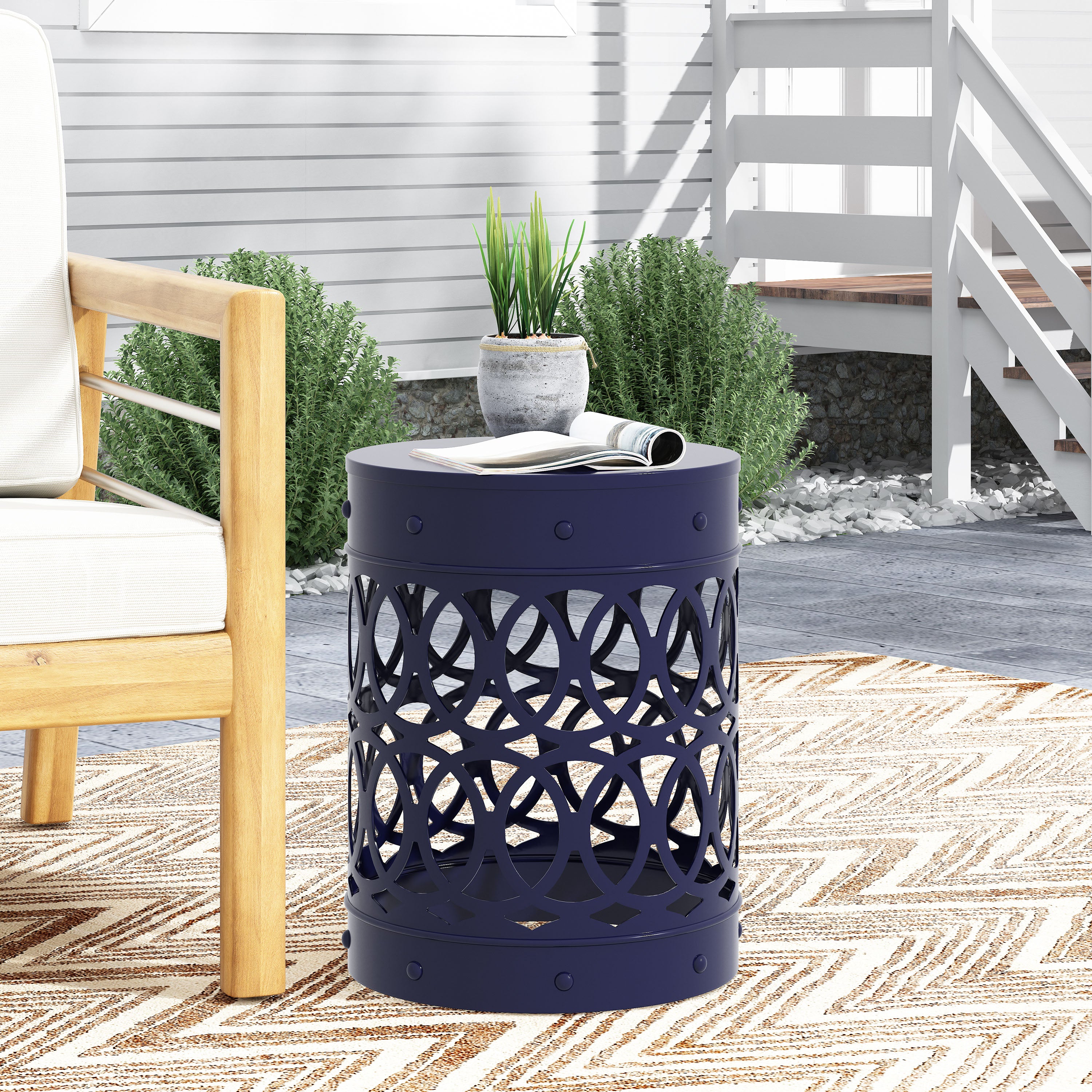 Pellerin Outdoor Metal Side Table