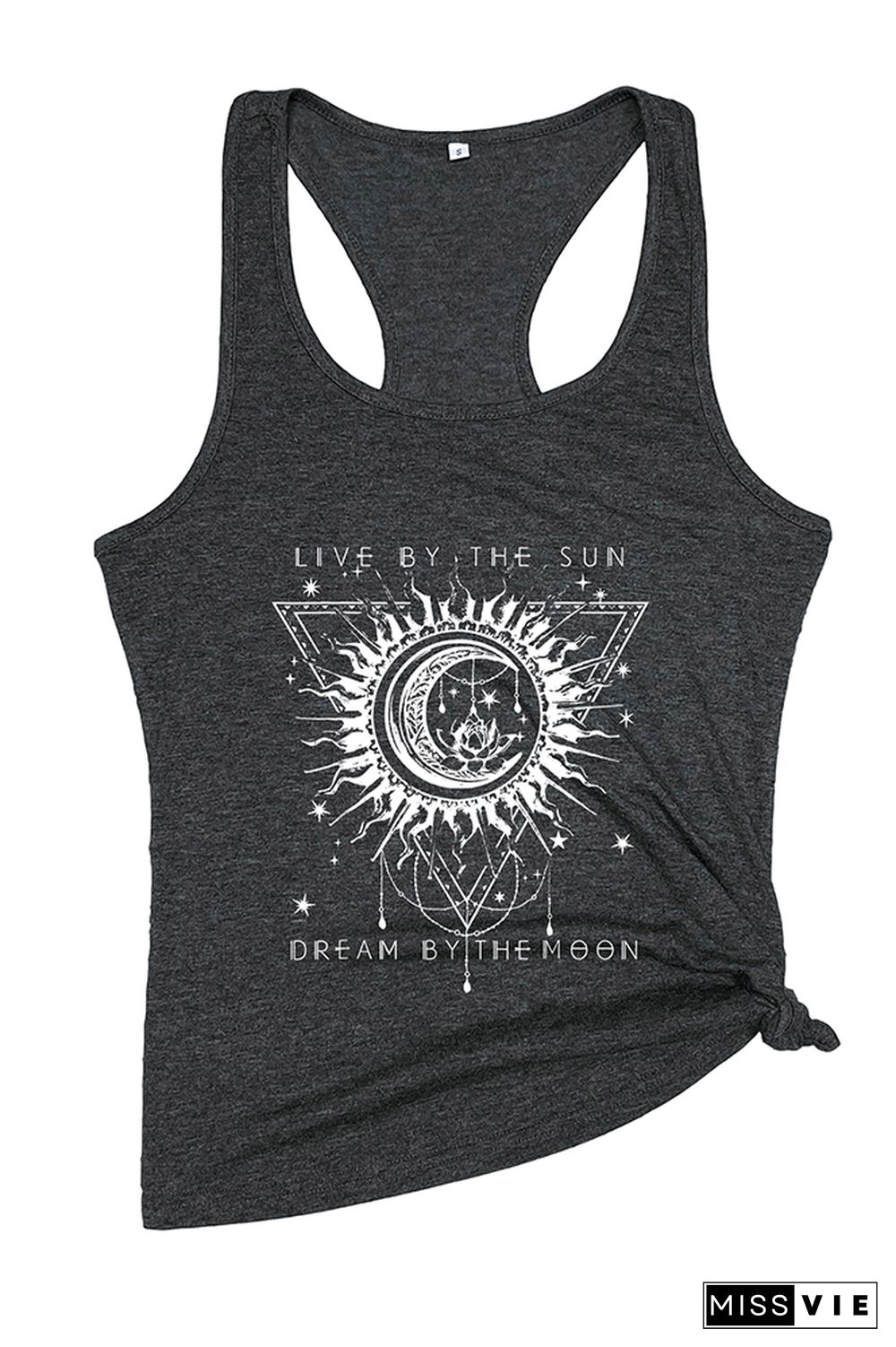 Live By The Sun Dream By The Moon Sleeveless Tank Top Wholesale