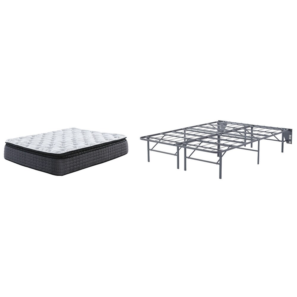 Signature Design by Ashley Limited Edition Pillowtop Black/White 2 Piece Mattress Package