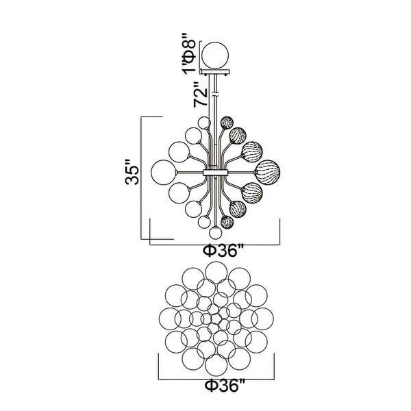 Pallocino 27 Light Chandelier With Chrome Finish