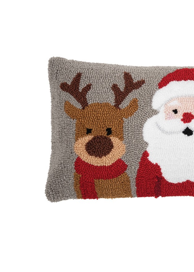 C amp f Home Christmas Buddies Trio Hooked Pillow