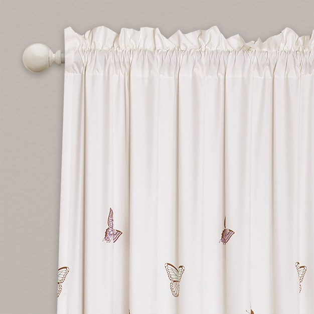 2pc Flutter Butterfly Window Curtain Set Pink Lush D cor