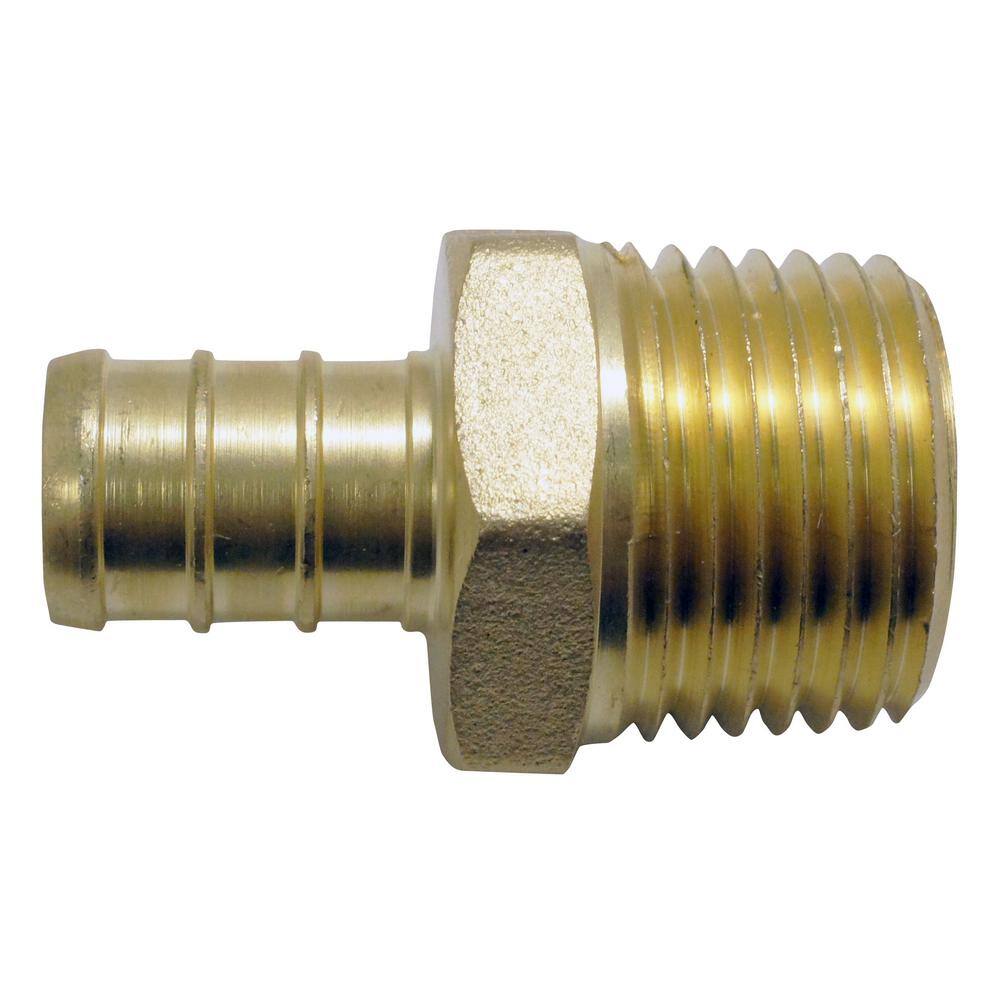 Apollo 12 in. Brass PEX-B Barb x 12 in. Male Pipe Thread Adapter APXMA1212