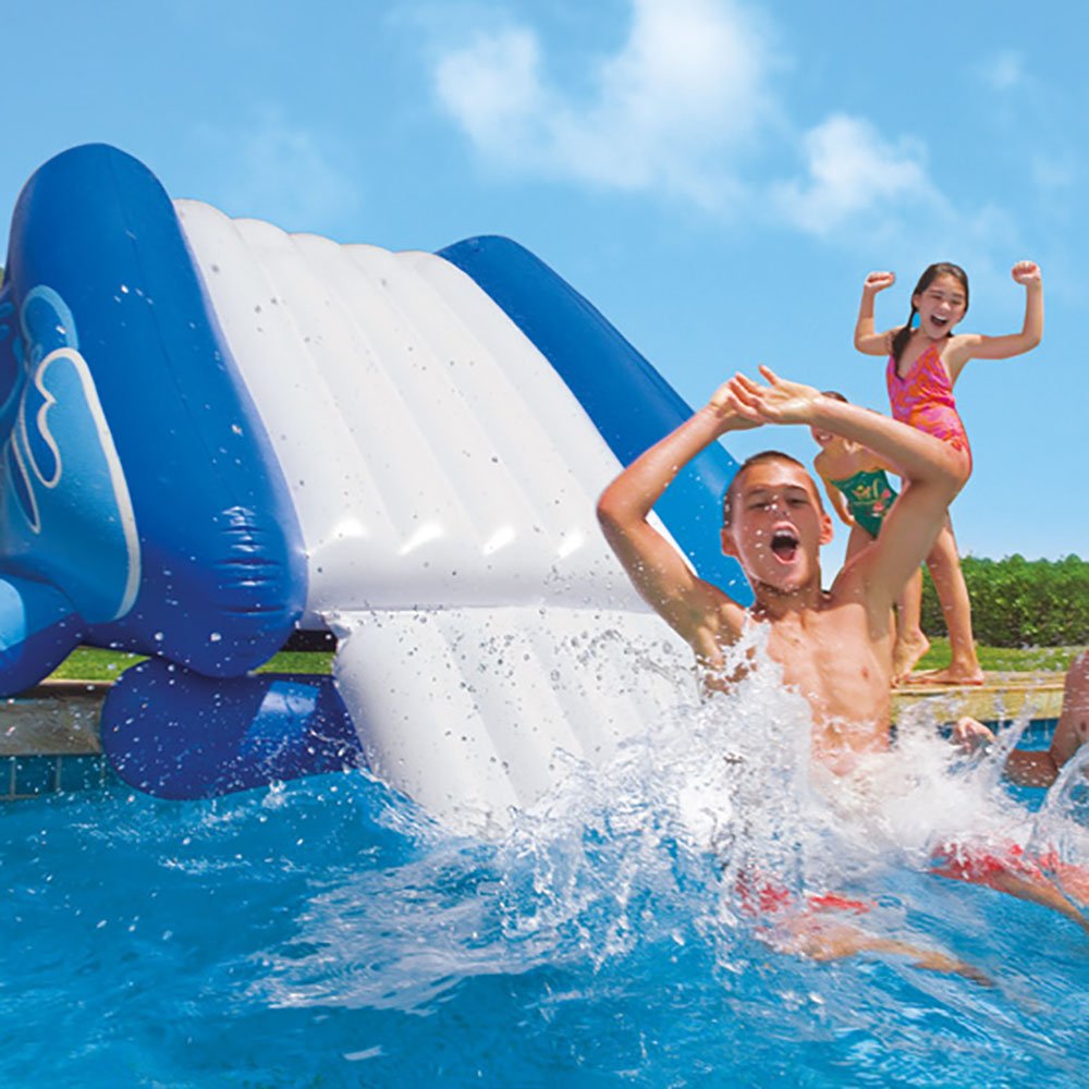 Intex Inflatable Swimming Pool Water Slide, Blue (2 Pack) & Intex Repair Kit