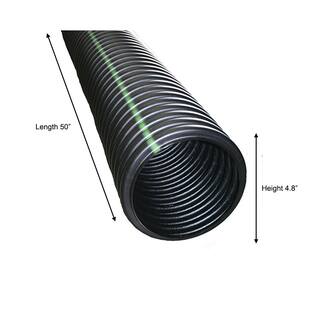 Advanced Drainage Systems 4 in. x 50 ft. Singlewall Solid Drain Pipe 04510050