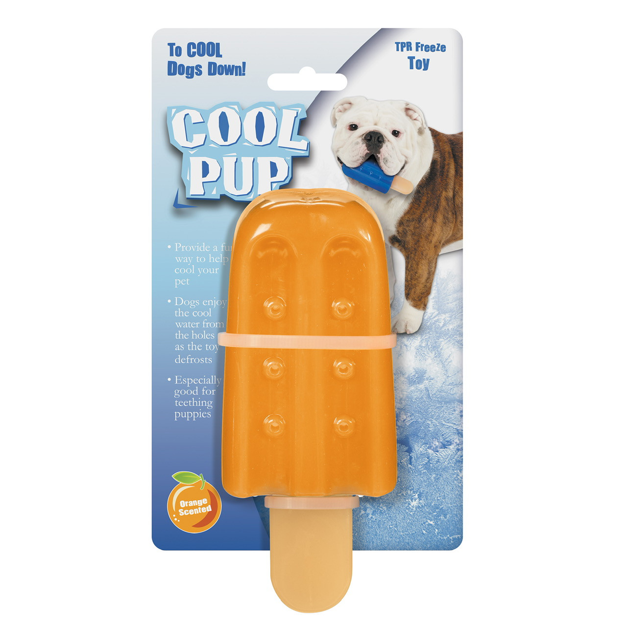 Cool Pup Large Popsicle Orange Dog Toy