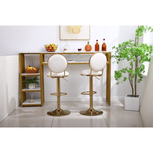 2pcs Bar Stools Round Seat High Quality Dining Chairs