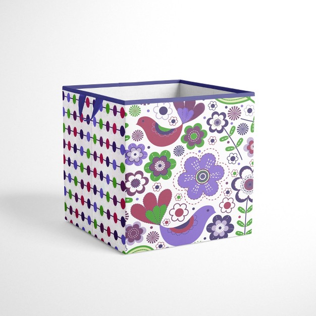 Bacati Botanical Purple Storage Box Small