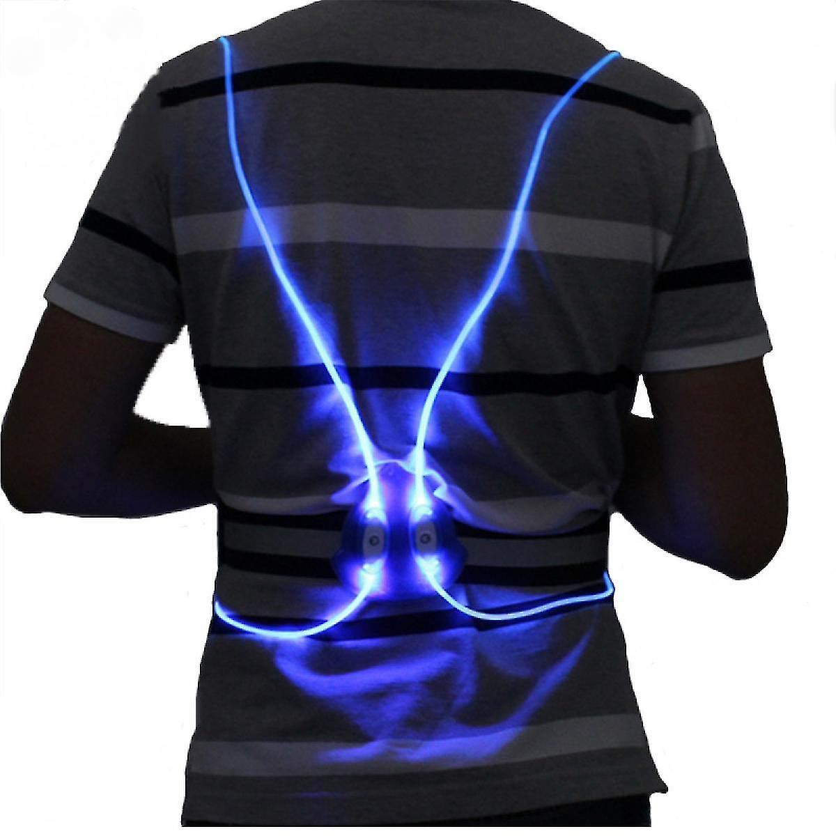 Led Reflective Running Vest With Front Light，running Lights For Runners，safety Vest For Men/women Running，cycling Or Walking(blue)