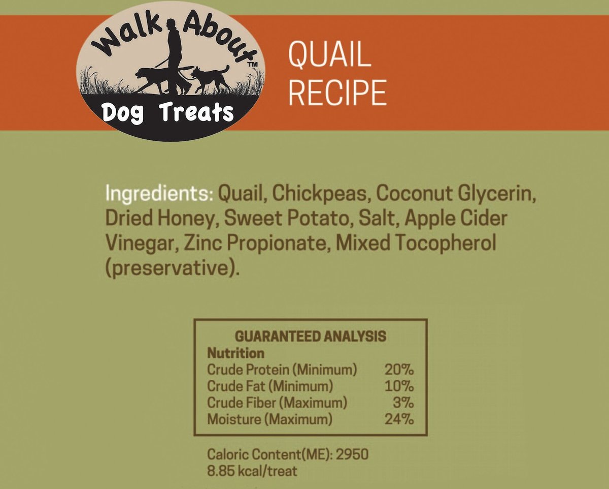 Walk About Quail Grain-Free Jerky Dog Treats