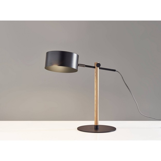 Natural Wood Dylan Desk Lamp Black Adesso