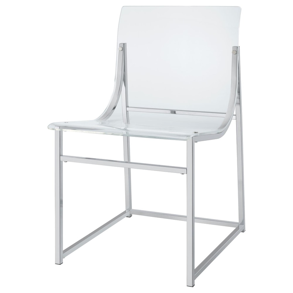 Coaster Furniture Acrylic Dining Side Chair Clear And Chrome