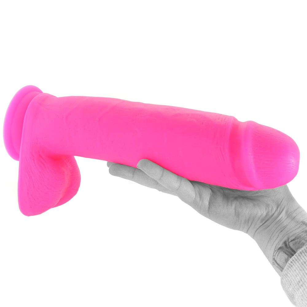 Neo Elite 10 Inch Dual Density Silicone Cock in Pink