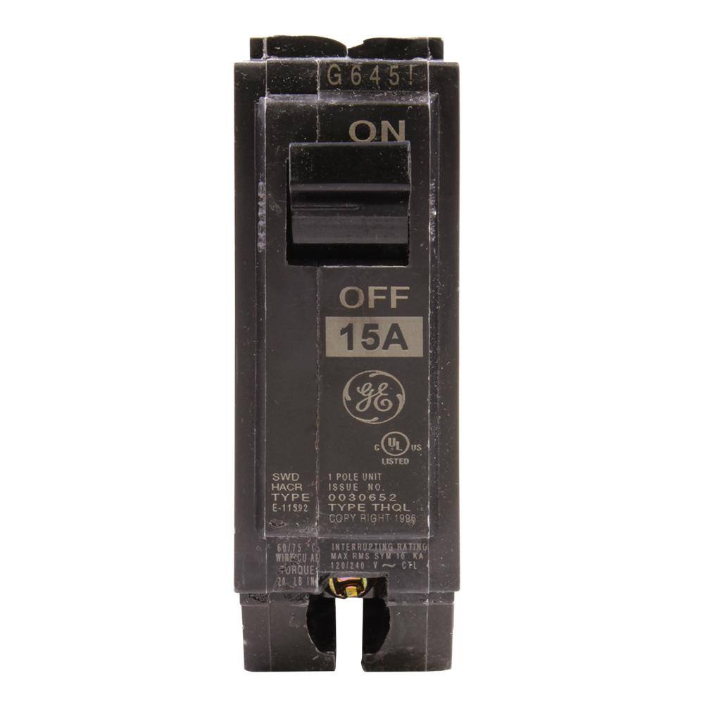 GE Q-Line 15 Amp 1 Single-Pole Circuit Breaker THQL1115