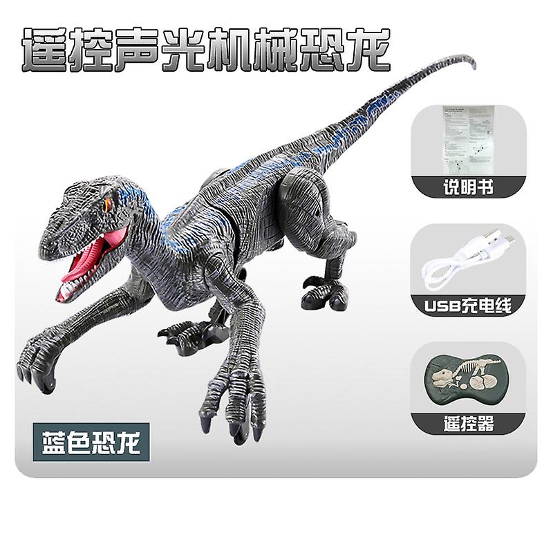 Miman Childrens 2.4g Wireless Remote Control Velociraptor Electric Sound And Light Simulation Mechanical Dinosaur Model Toy