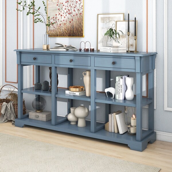 58 inch Console Table for Living Room， Painting