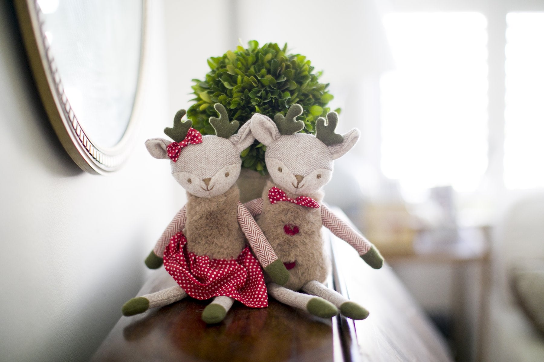 Mr. and Mrs. Merry Reindeer Doll Set by Mon Ami