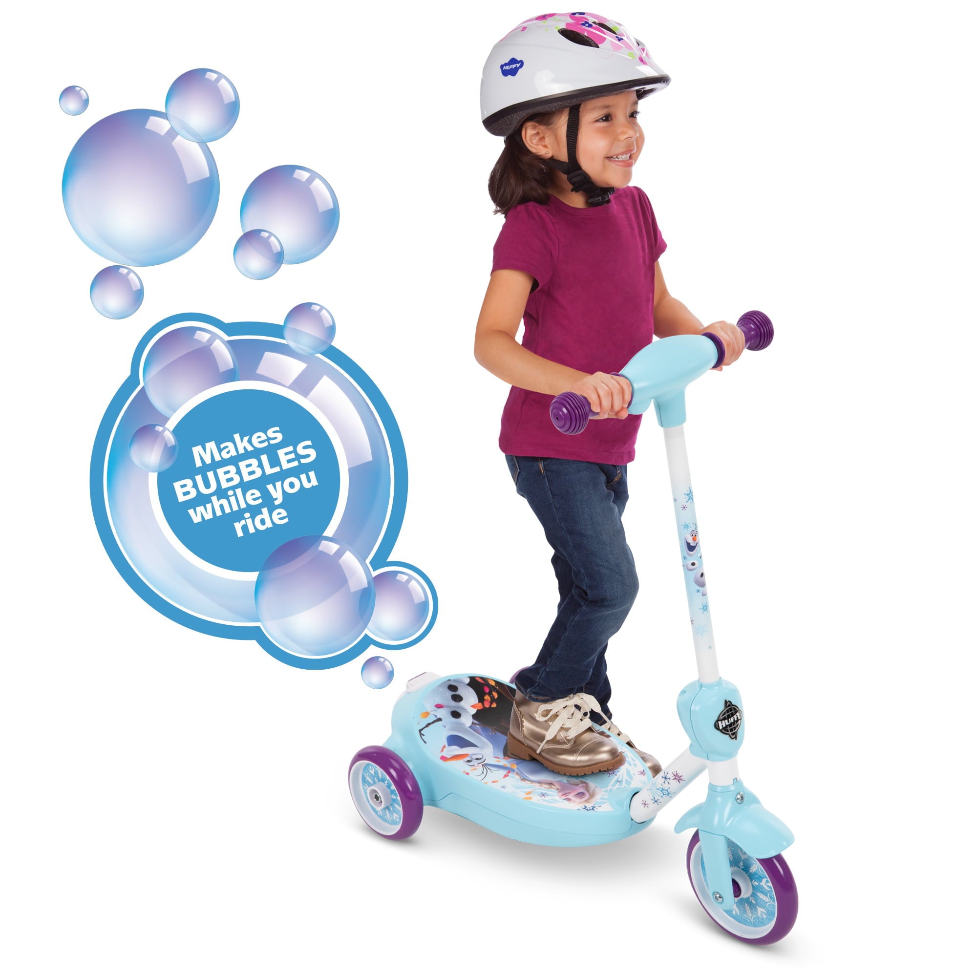 Disney Frozen 3-Wheel Ride-on Electric Bubble Scooter by Huffy