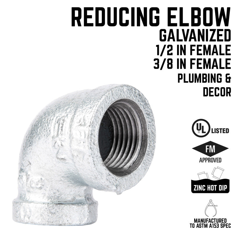 RDC ELBOW 90GALV1/2X3/8