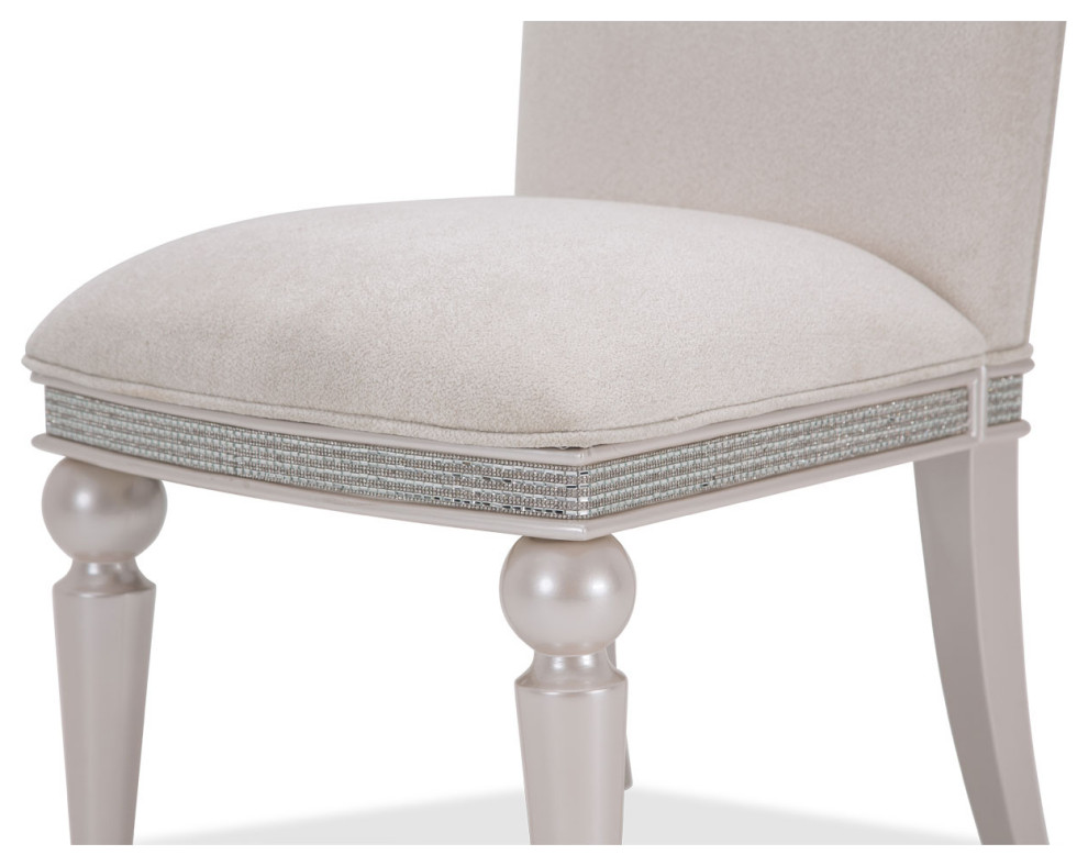 Glimmering Heights Side Chair  Set of 2   Ivory   Traditional   Dining Chairs   by HedgeApple  Houzz