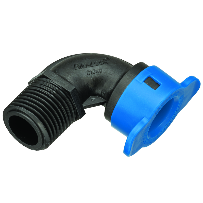 Orbit Blu-Lock 1/2 in. D X 1.5 in. L MPT Elbow