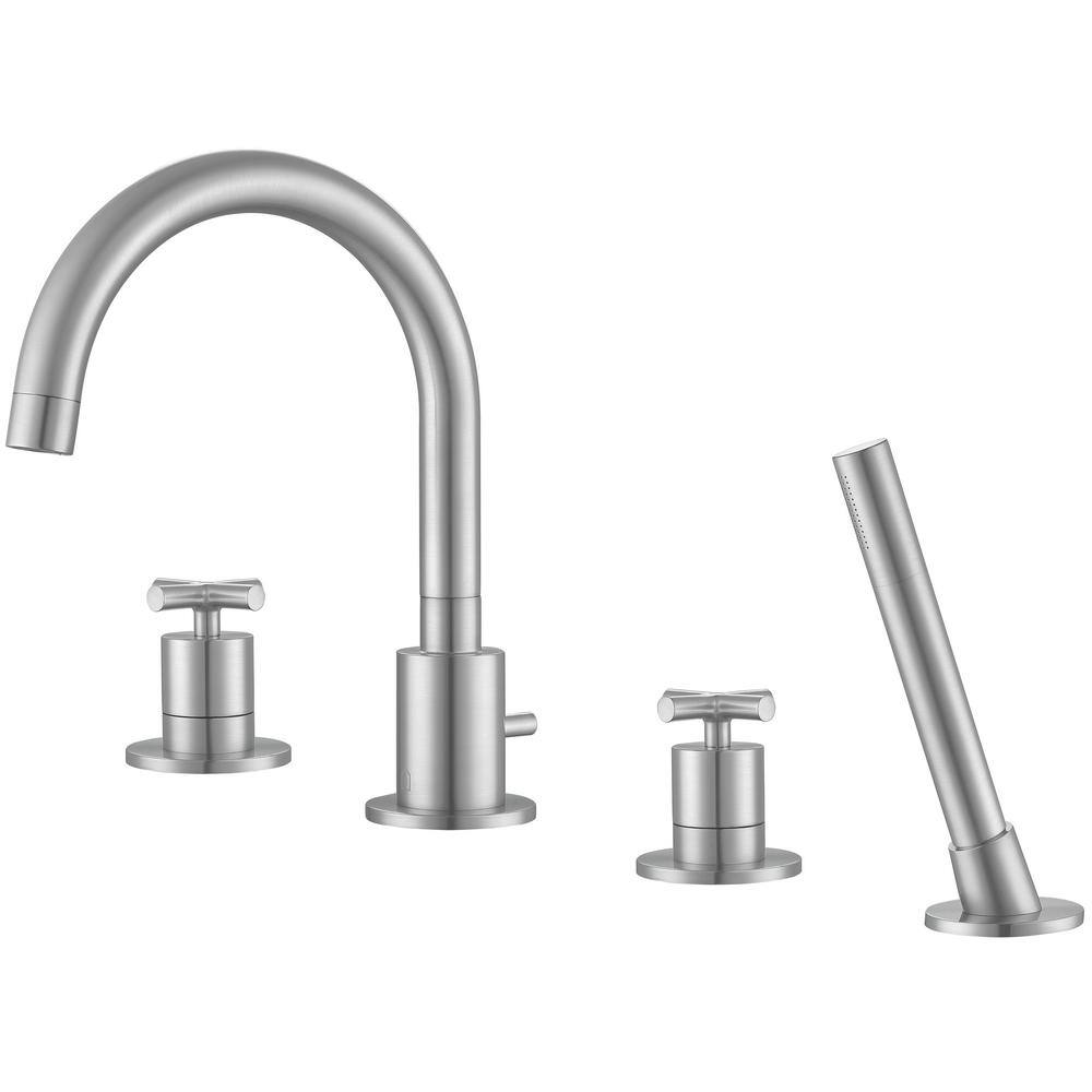 Ancona Ava Bathroom 2-Handle Roman Tub Faucet in Brushed Nickel AN-4390