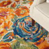 Nourison Allur Floral Ivory Multicolor 53 x 73 Area Rug, (5x7)