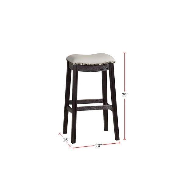 PU Upholstery Bar Stool， Set of 2