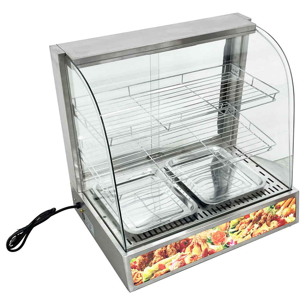 Techtongda Electric Food Pizza Warmer 3 Tiers Food Display Case Egg Tart Food Warmer Display Cabinet