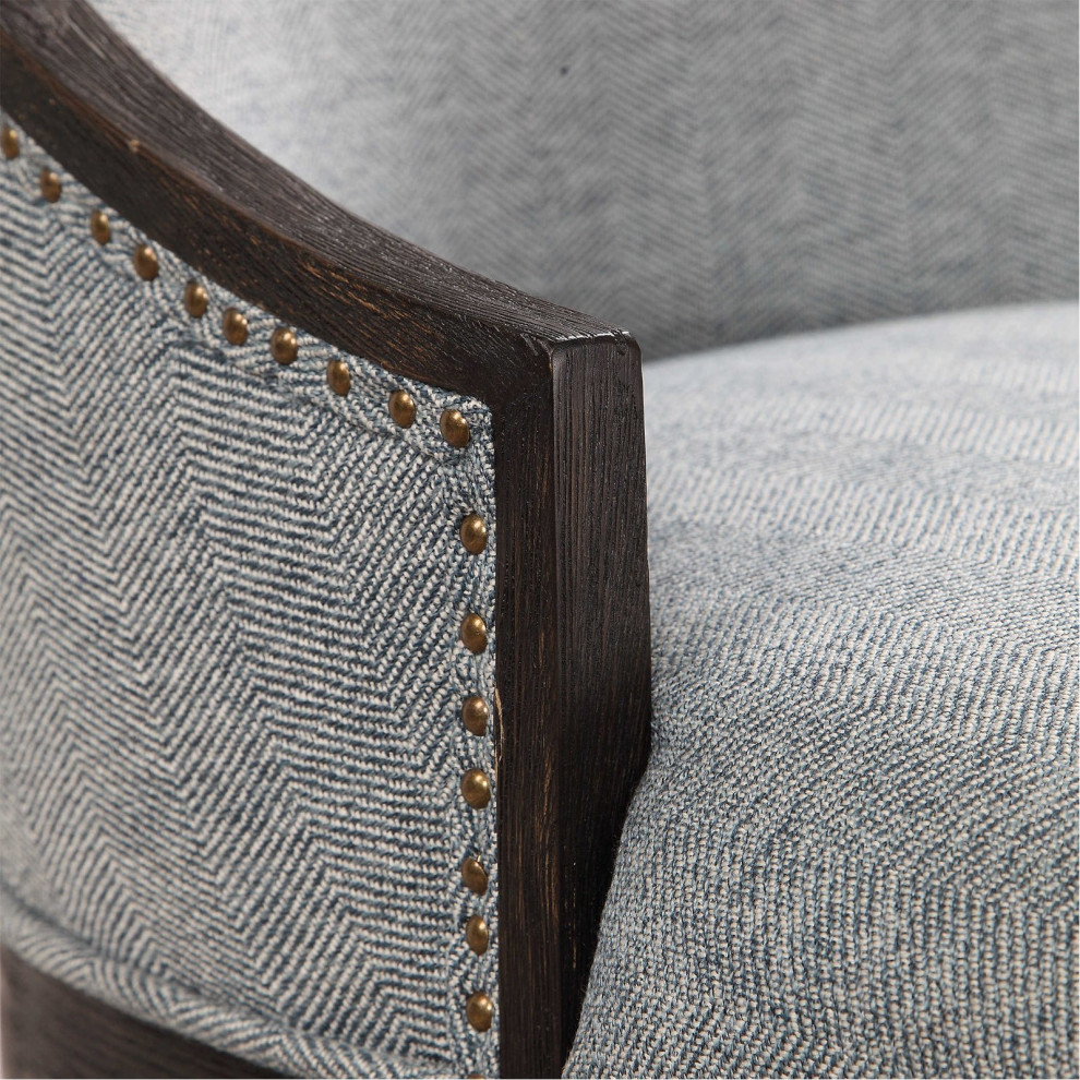 Janis Ebony Accent Chair   Transitional   Dining Chairs   by Buildcom  Houzz