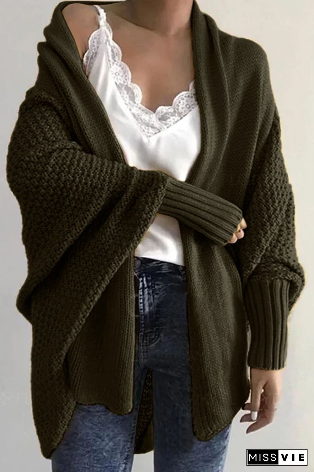 Batwing Sleeve Sweater Cardigan (4 Colors)