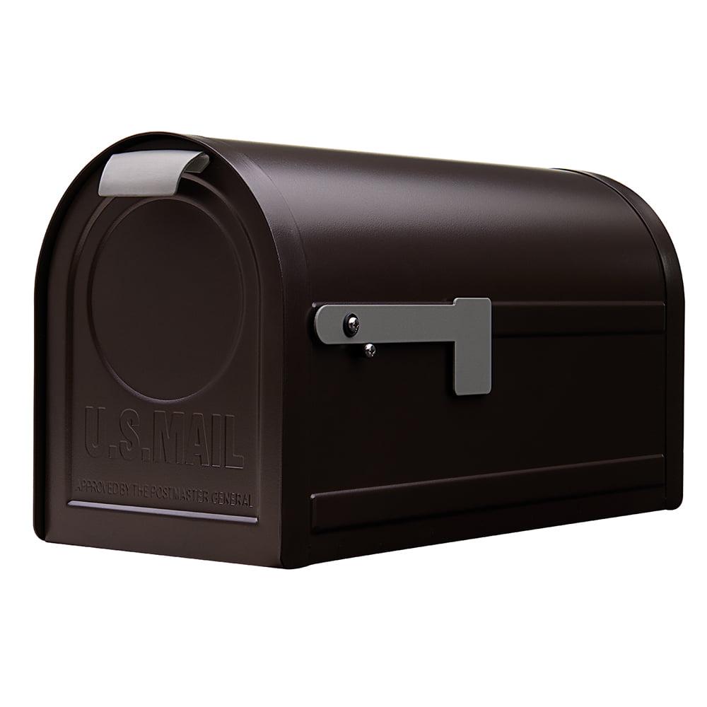 Gibraltar Mailboxes Northpointe Large， Steel Post Mount Mailbox， Venetian Bronze， NM160V01