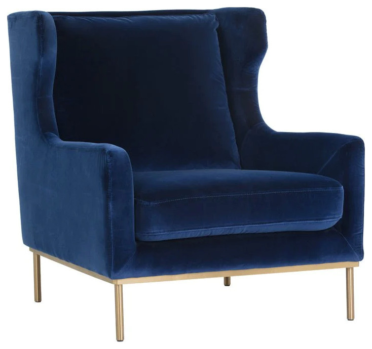 Leonius Lounge Chair  Evening Navy   Contemporary   Indoor Chaise Lounge Chairs   by Virgil Stanis Design  Houzz