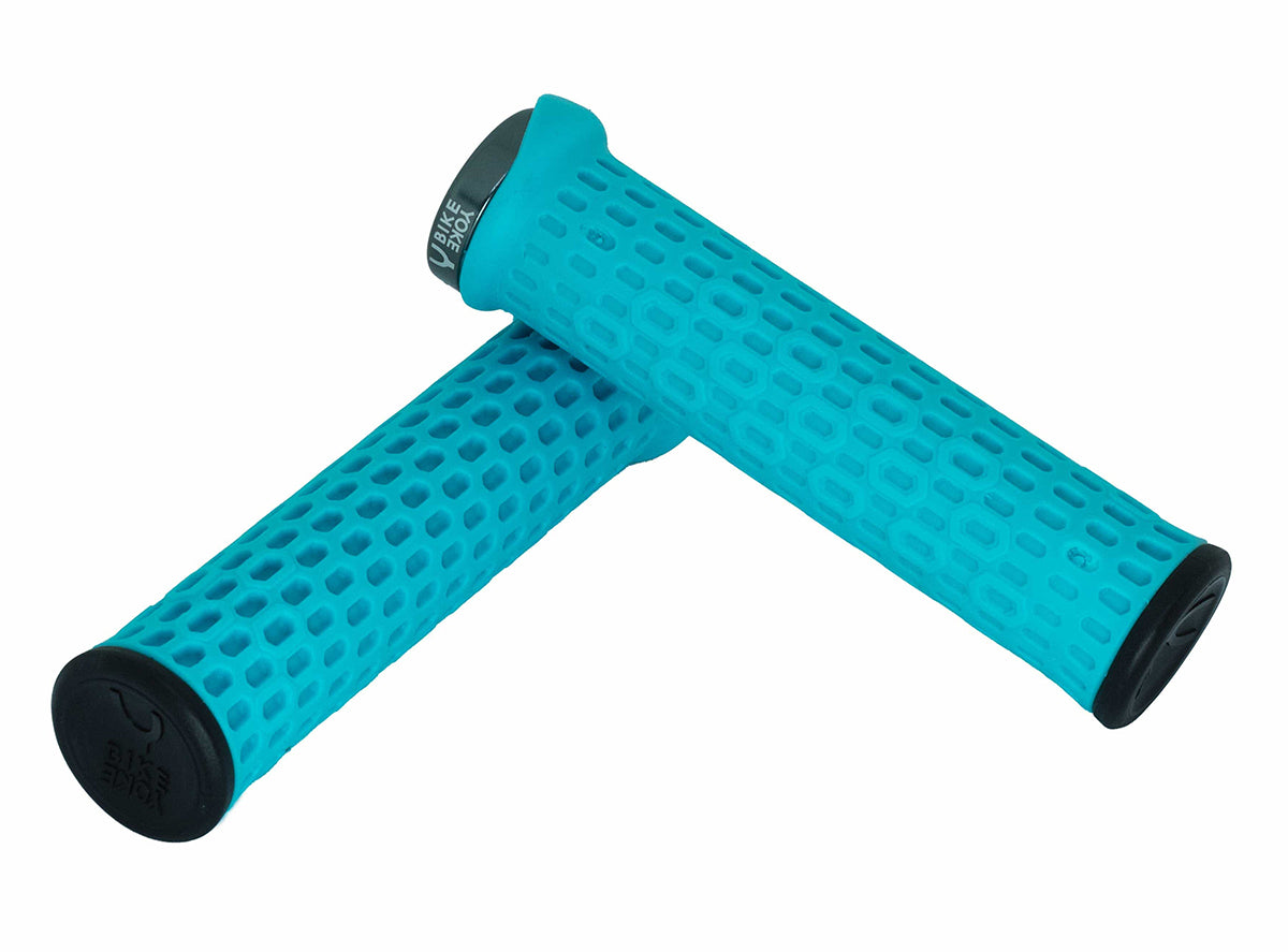 Bike Yoke Grippy Lock On Grips - Blue