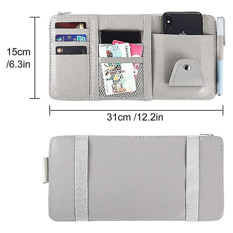 Car Styling Visor Organizer Auto Sun Visor Storage Pouch Car Organizer Sunglasses Holder Card Organizer Ticket Pocket Pen Holder