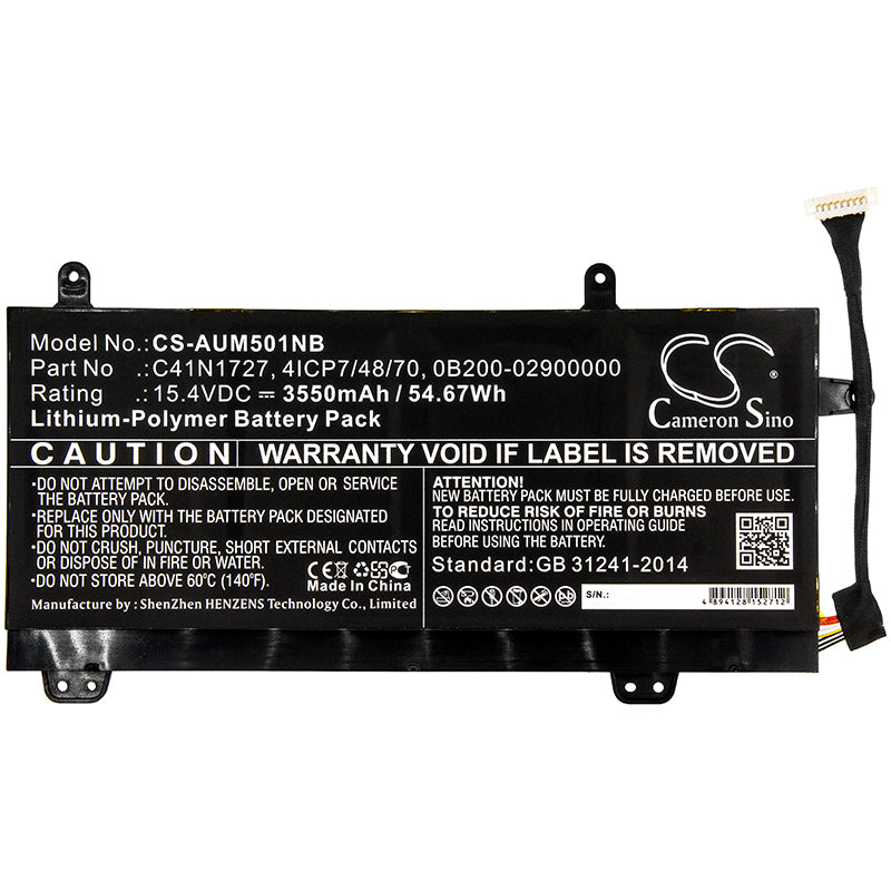 Asus GM501GM GM501GM0021A8750H GM501GMEI003T GM5 Replacement Battery BatteryClerkcom Laptop and Notebook