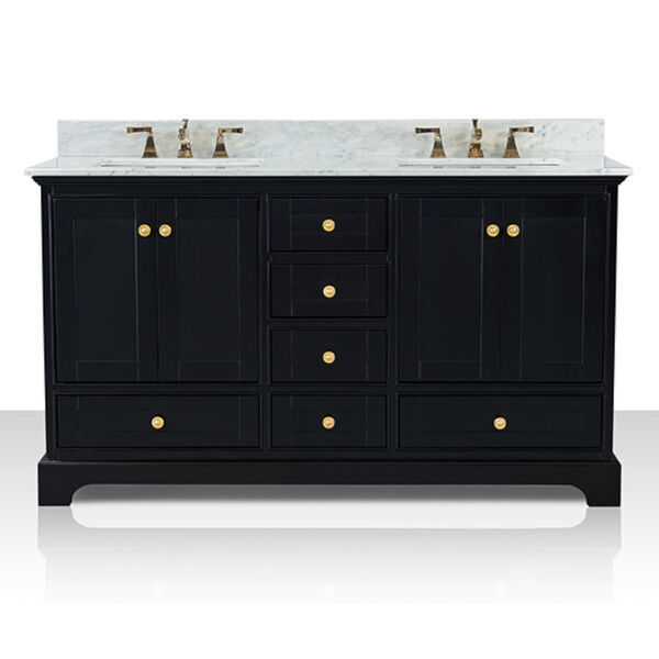 Audrey Black Onyx 60-Inch Vanity Console