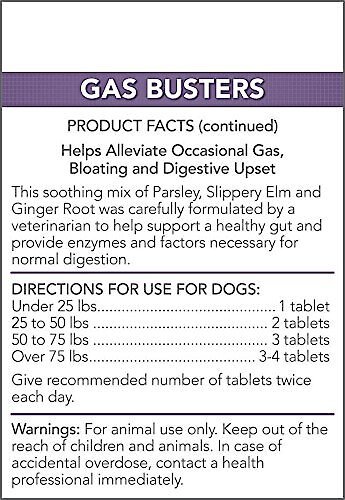 Vet's Best Gas Busters Chewable Tablets Digestive Supplement for Dogs