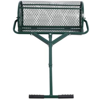 Cesicia 24 in. Peat Moss Spreader Compost Spreader Metal Mesh T Shaped Handle for Planting Seeding W-ZCS-39