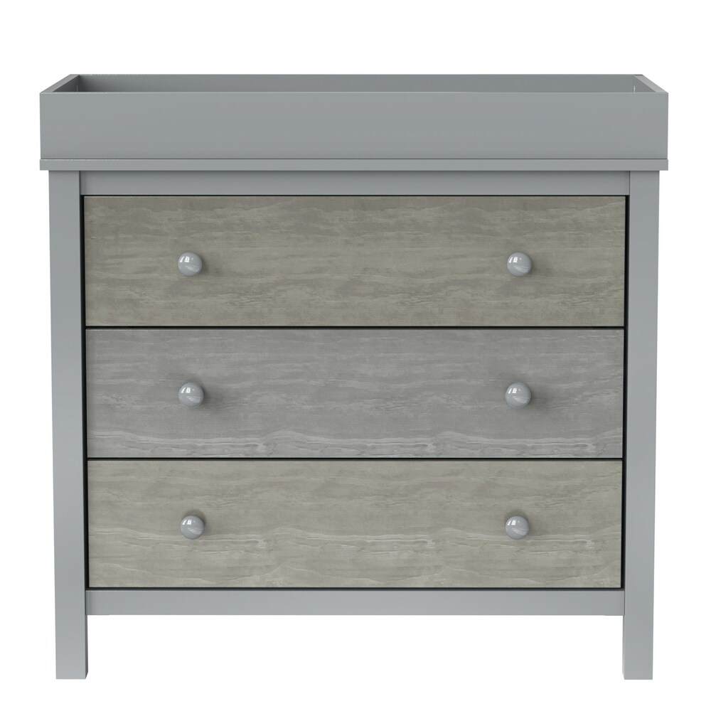 3 Drawer Changer Dresser with Removable Changing Tray