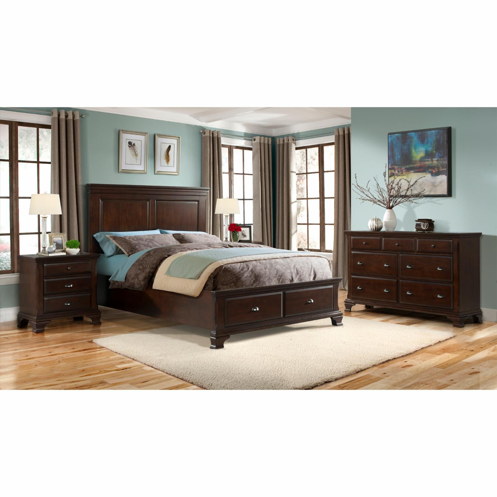 Picket House Furnishings Brinley Cherry Queen Storage Bed